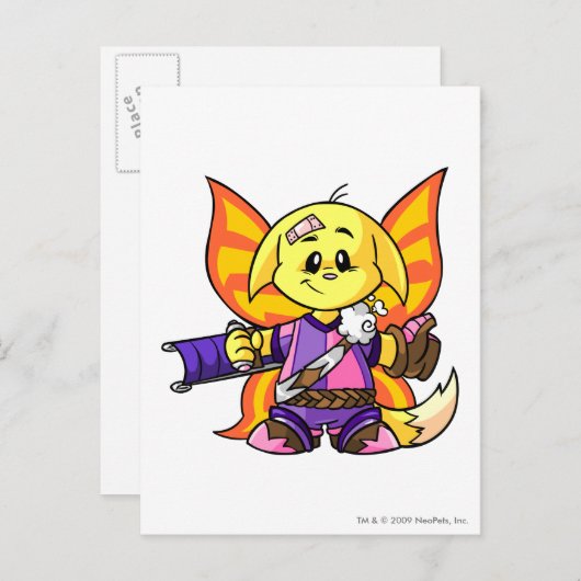 Kacheek Faerieland Player Briefkaart (Voorkant / Achterkant)