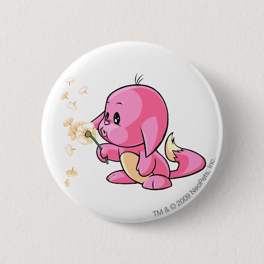 Kacheek Pink Ronde Button 5,7 Cm (Voorkant)