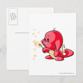Kacheek Red Briefkaart (Voorkant / Achterkant)