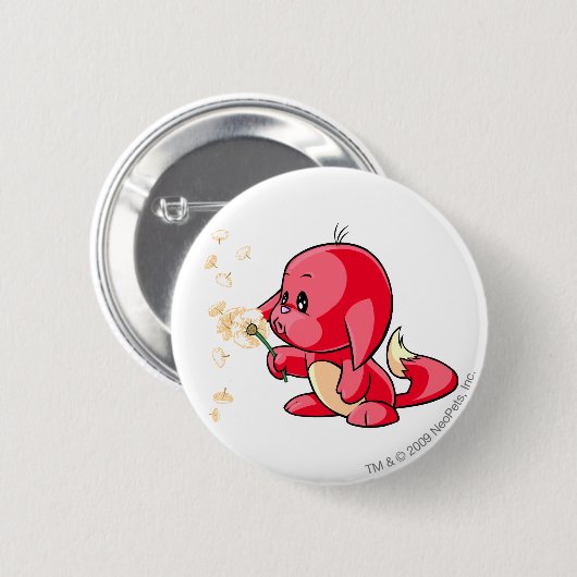 Kacheek Red Ronde Button 5,7 Cm (Voorkant /achterkant)