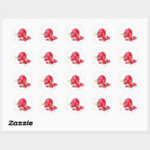 Kacheek Red Ronde Sticker (Vel)