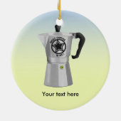 Kachel top expresso maker Moka Coffee Pot Keramisch Ornament (Achterkant)