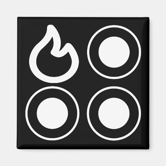 Kachel Top Knop Achterste Linkerbranderlabel Magneet (Voorkant)