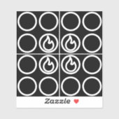 Kachel Top Knop Burner Label Guide Set (Vel)