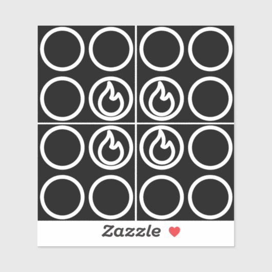 Kachel Top Knop Burner Label Guide Set (Vel)