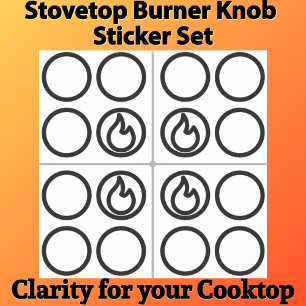 Kachel Top Knop Burner Label Guide Set