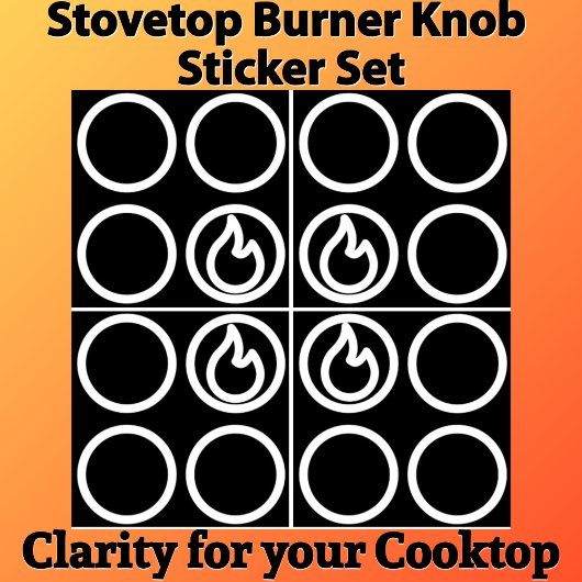 Kachel Top Knop Burner Label Guide Set