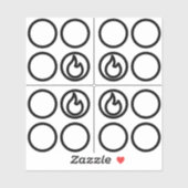 Kachel Top Knop Burner Label Guide Set (Vel)