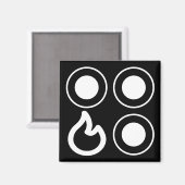 Kachel Top Knop Voorkant Linkerbrander Label Magneet (Voorkant / Achterkant)