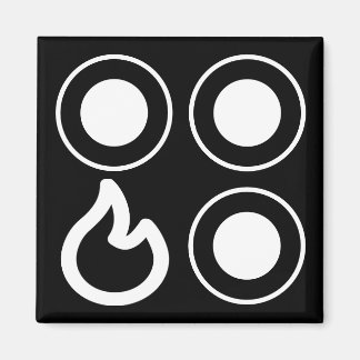 Kachel Top Knop Voorkant Linkerbrander Label Magneet