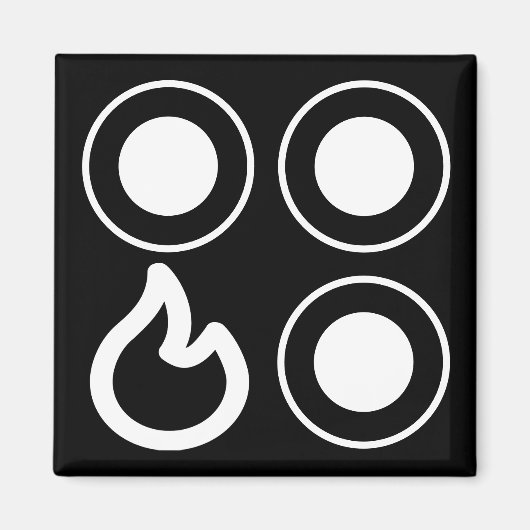 Kachel Top Knop Voorkant Linkerbrander Label Magneet (Voorkant)