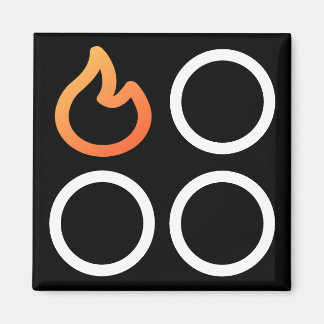 Kachelknop linker achterste positie brander label magneet