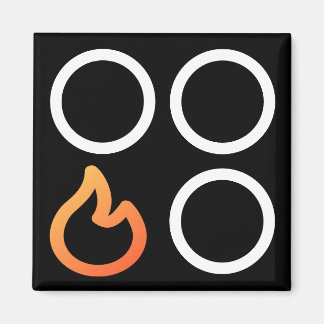 Kachelknop linksvoor brander label magneet