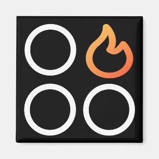 Kachelknop Rechter Positie Brander Label Magneet