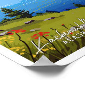 Kachemak Bay Alasaka Reizen  Illustratie Poster (Hoek)