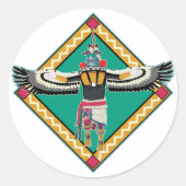 Kachina Dancer Ronde Sticker (Voorkant)