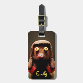 Kachina Doll Face Fotoscript Aangepaste naam Schat Bagagelabel