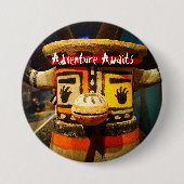 Kachina Doll Face Photo Adventure wacht op Schatti Ronde Button 7,6 Cm (Voorkant)