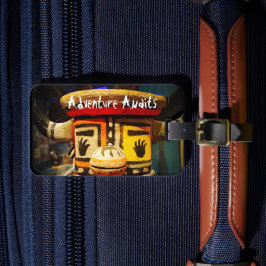 Kachina Doll Fotoavontuur wacht op plezier Schatti Bagagelabel