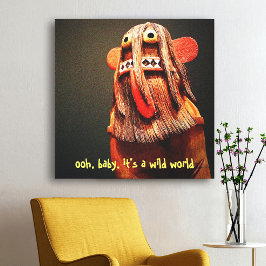 Kachina Doll Fotografie Het is een Wild World Bold Canvas Afdruk
