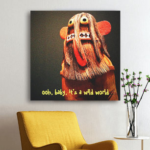 Kachina Doll Fotografie Het is een Wild World Bold Canvas Afdruk