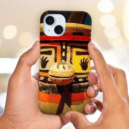 Kachina Doll Gesneden Houten Gezicht Foto Schattig Case-Mate iPhone Case