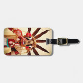 Kachina Doll Hout Figuur Fotografie Close Up Bold Bagagelabel (Voorkant horizontaal)