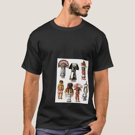 Kachina Dolls Hopi Katsina Native American Mytholo T-shirt (Voorkant)