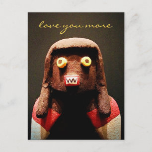 Kachina Face Love You More Script Briefkaart