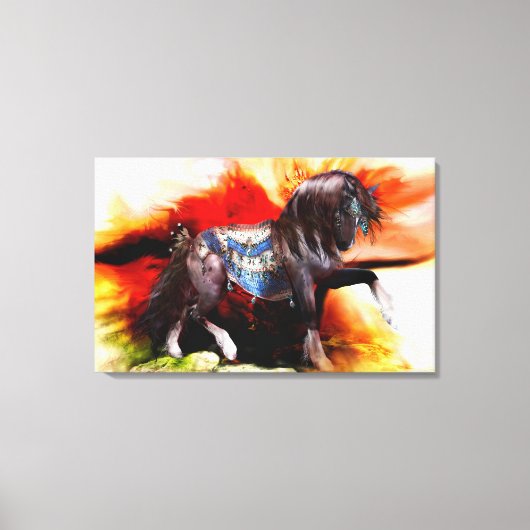 Kachina Hopi Horse Stretched Canvas Print (Voorkant)