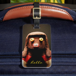Kachina Pop Foto Hallo Script Vet Cute Bagagelabel