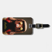 Kachina Pop Foto Hallo Script Vet Cute Bagagelabel (Voorkant horizontaal)