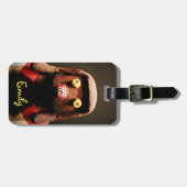 Kachina Pop Geboren Foto Script Met Naam Cute Bagagelabel (Voorkant horizontaal)