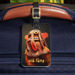 Kachina Pop Gezicht Foto Wilde Dingen Schattig Coo Bagagelabel