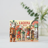 Kachina poppen van de Hopi Native American Tribe Briefkaart (Staand voorkant)