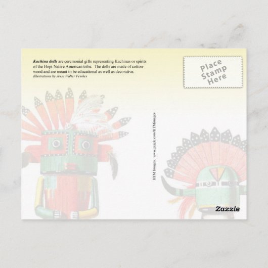 Kachina poppen van de Hopi Native American Tribe Briefkaart (Achterkant)