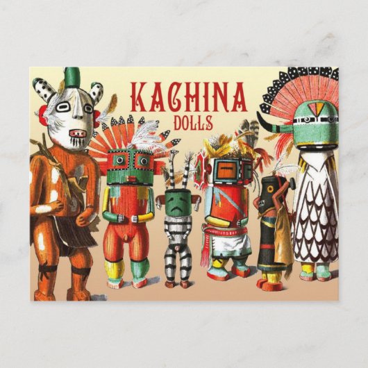Kachina poppen van de Hopi Native American Tribe Briefkaart (Voorkant)