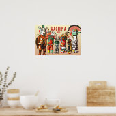 Kachina poppen van de Hopi Native American Tribe Poster (Keuken)