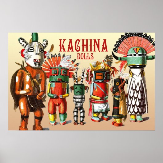 Kachina poppen van de Hopi Native American Tribe Poster (Voorkant)