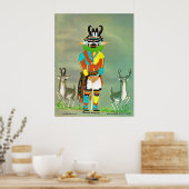 Kachinedruk "Antelope" Poster (Keuken)