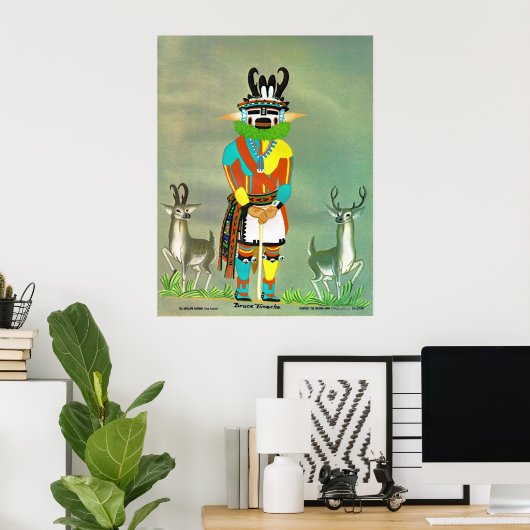 Kachinedruk "Antelope" Poster (Thuiskantoor)