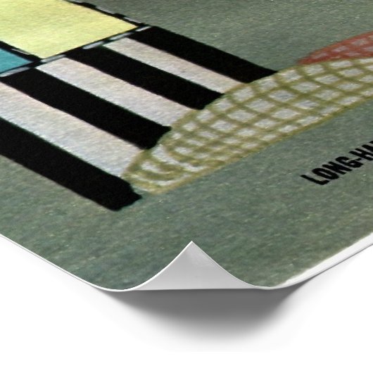 Kachinekafdruk "Long-Hair" Poster (Hoek)