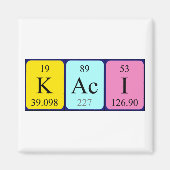 Kaci periodieke tabelnaam magnet (Voorkant)