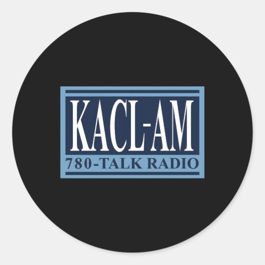 KACL 780 AM Talk Radio Ronde Sticker (Voorkant)