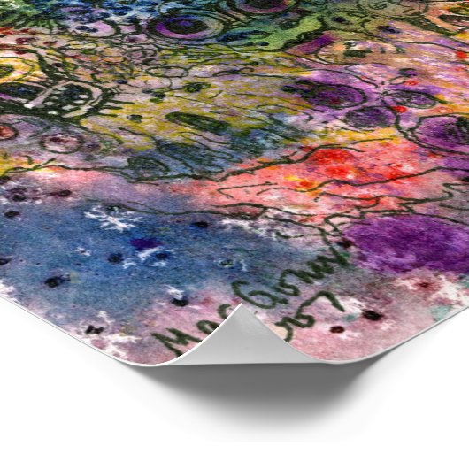 Kacofonie van kleur poster (Hoek)