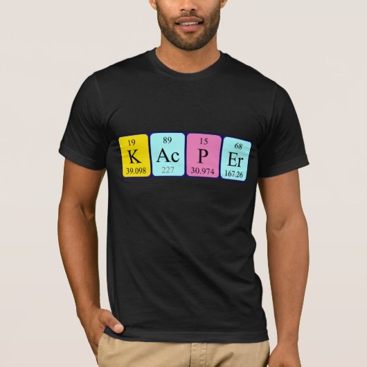 Kacper periodiek table name shirt (Voorkant)