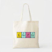 Kacper periodieke table name canvas tas (Voorkant)