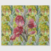 KACTUS, RODE PINKGEEL VAN STROOMSTROMEN CADEAUPAPIER (Vlak)