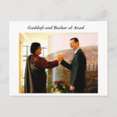 Kaddafi en Bashar al Assad Briefkaart (Voorkant)