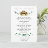 Kaddaugh / Claddagh Wedding Invitations Kaart (Staand voorkant)